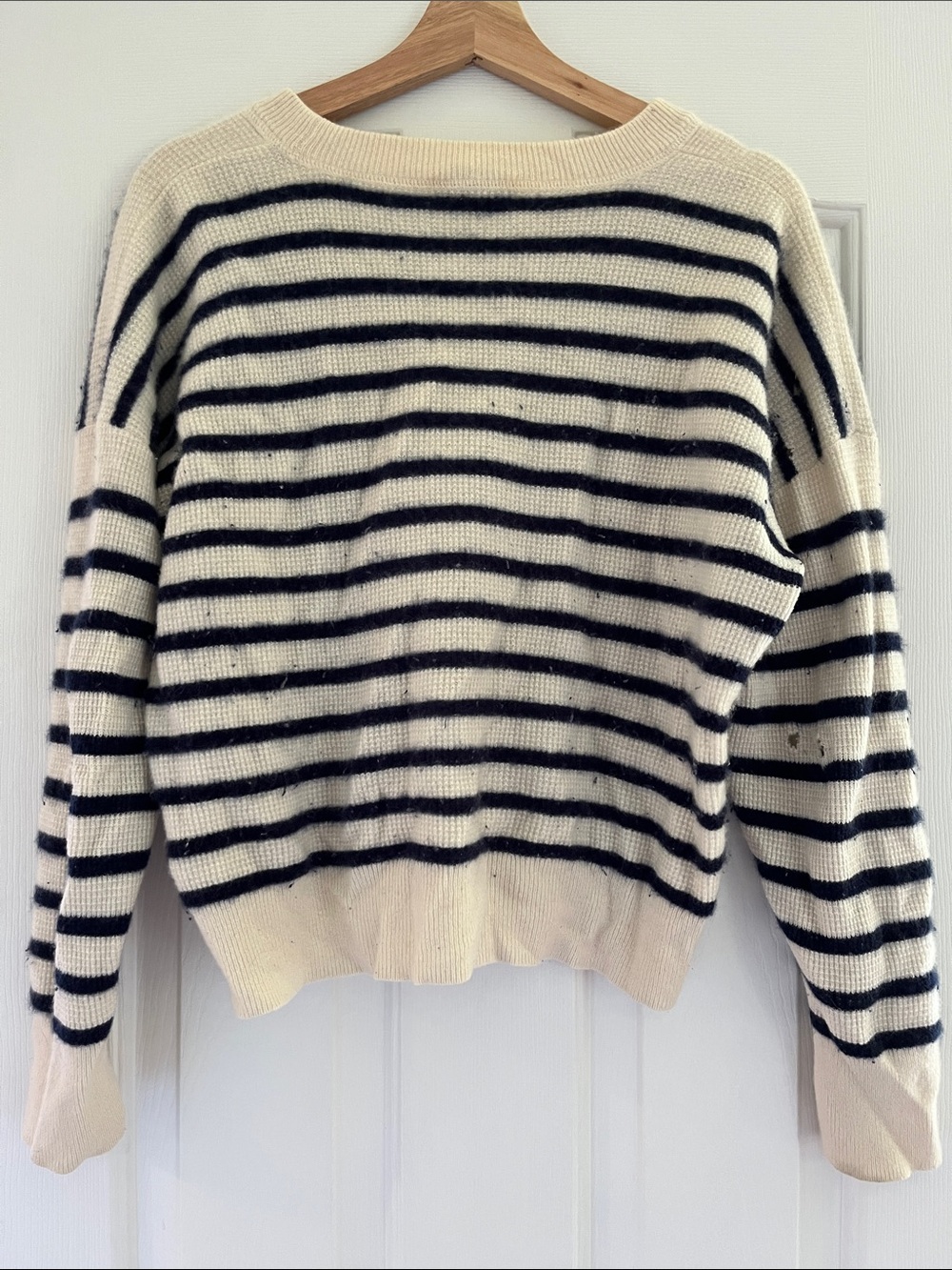 Madewell Striped Crewneck Sweater in Ivory & Black - Picture 2 of 2